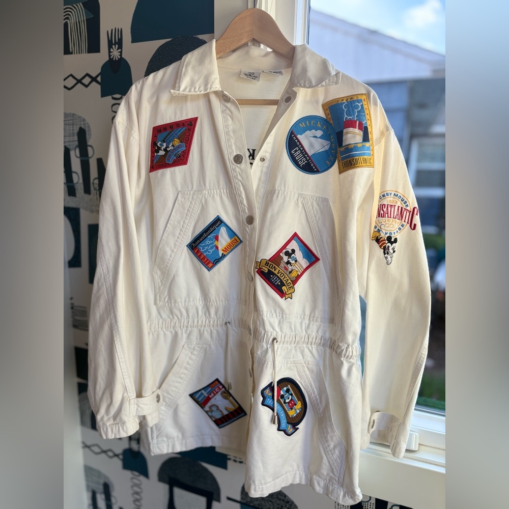 Vintage Disney Mickey Mouse “Transatlantic Luxury Co.” Jacket -Small- Rare 90s